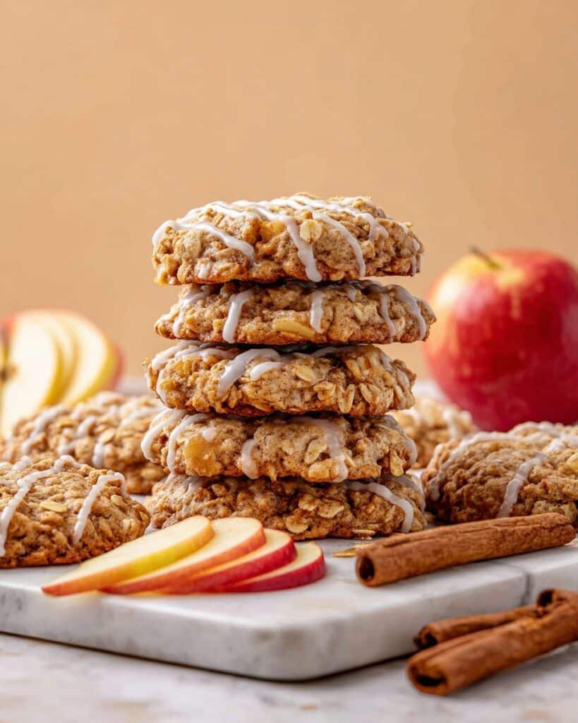 Apple Spiced Oatmeal Cookies with Cinnamon Glaze (Gluten-Free & Dairy-Free) Recipe