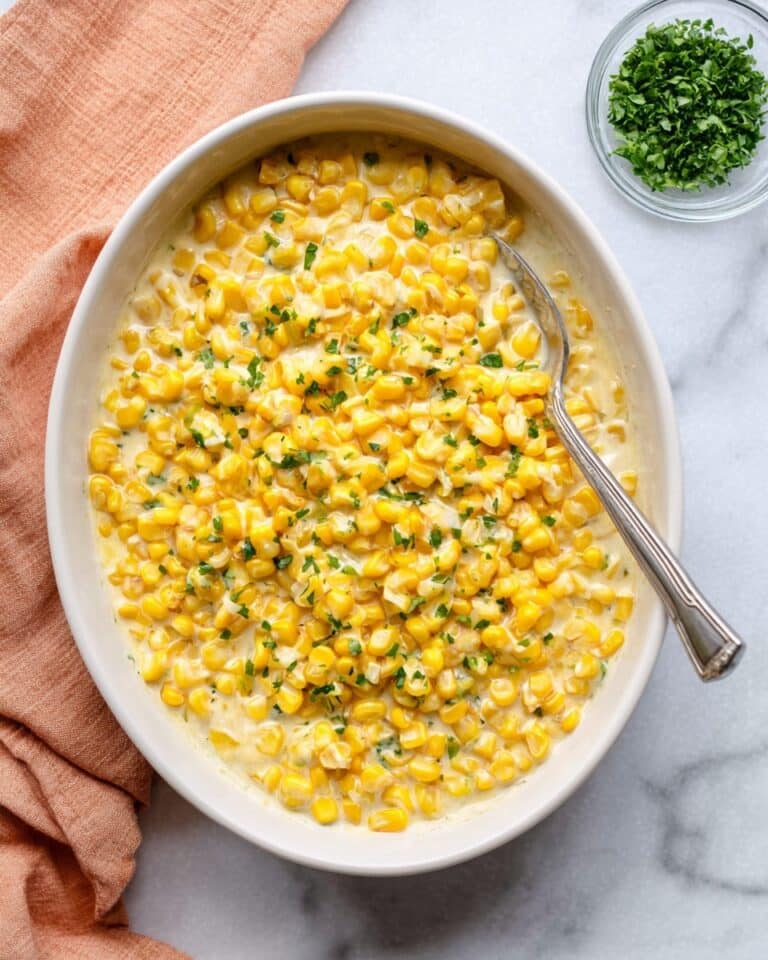 Creamed Corn with Parmesan and Chives Recipe