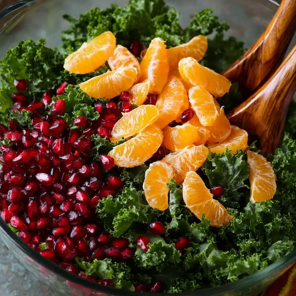 Citrus Pomegranate Kale Salad with Honey-Lemon Vinaigrette Recipe - Recipe Image