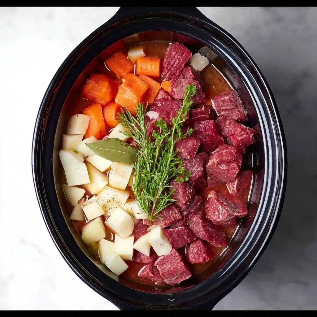 Slow Cooker Beef Stew and Dumplings Recipe - Recipe Image