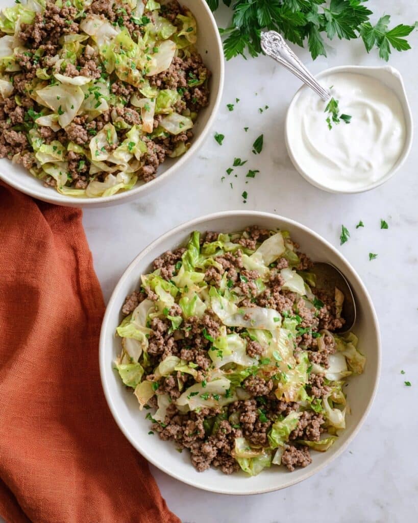 Ground Beef and Cabbage Skillet Recipe