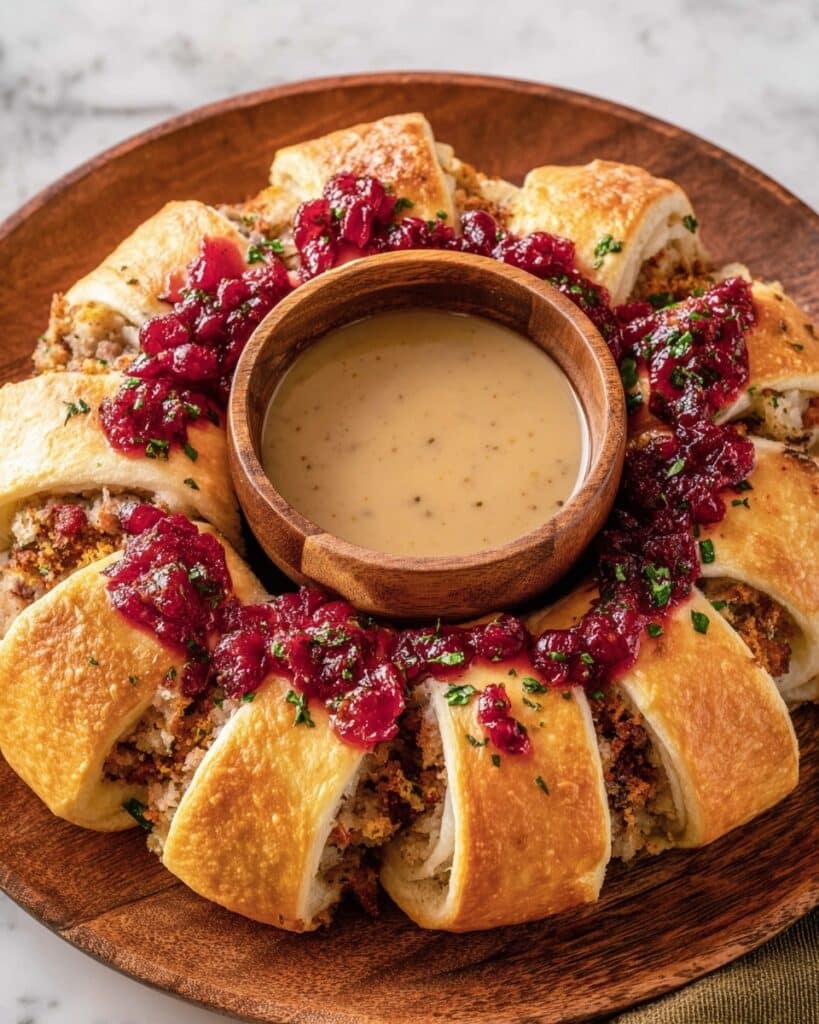 Savory Turkey and Cranberry Crescent Ring Recipe