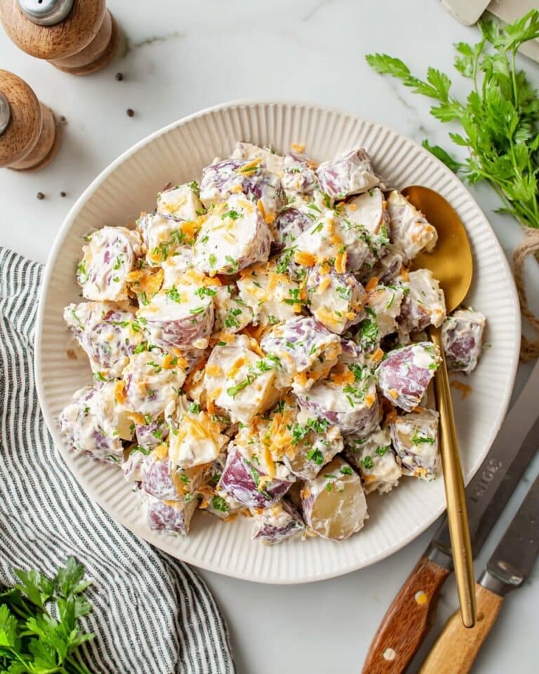 Steakhouse Potato Salad with Bacon, Cheddar, and Dill Pickles Recipe