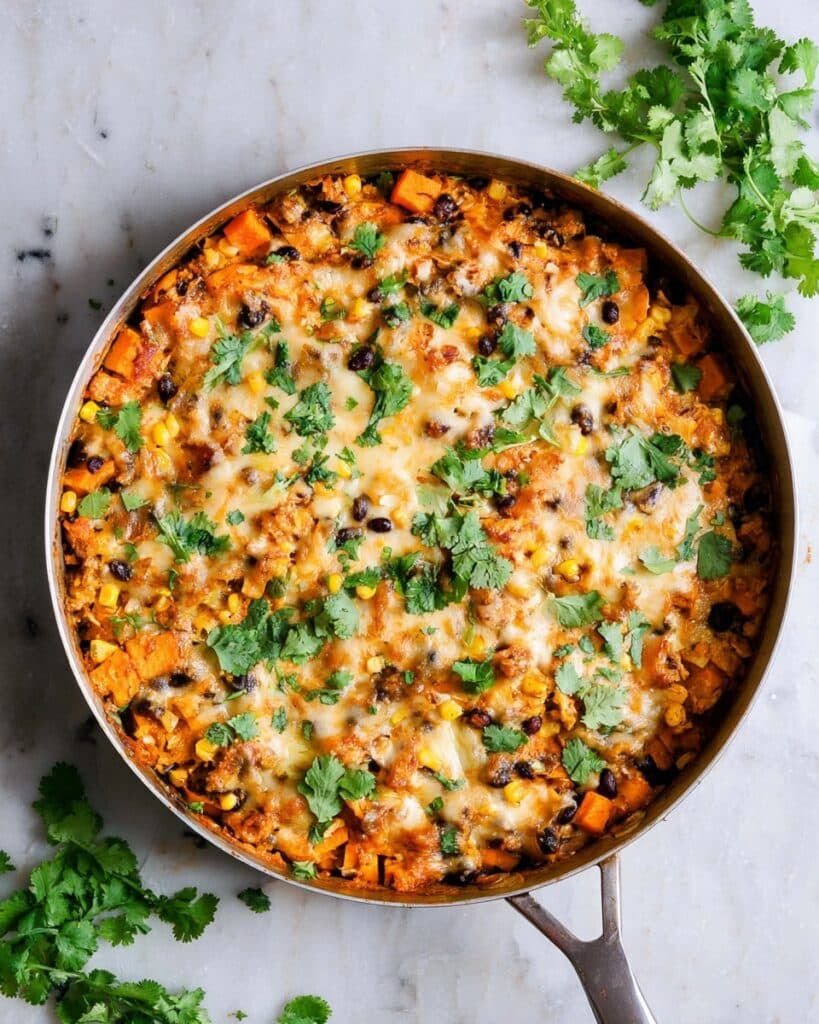 Creamy Chicken Enchilada Skillet with Cottage Cheese Recipe