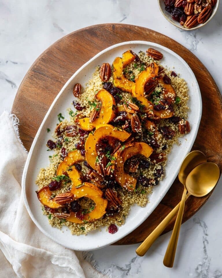 Pumpkin Quinoa Salad with Roasted Pumpkin, Cranberries, and Mint Recipe