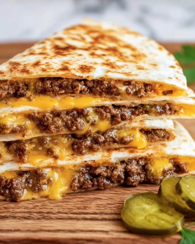 Blackstone Cheeseburger Quesadilla Recipe