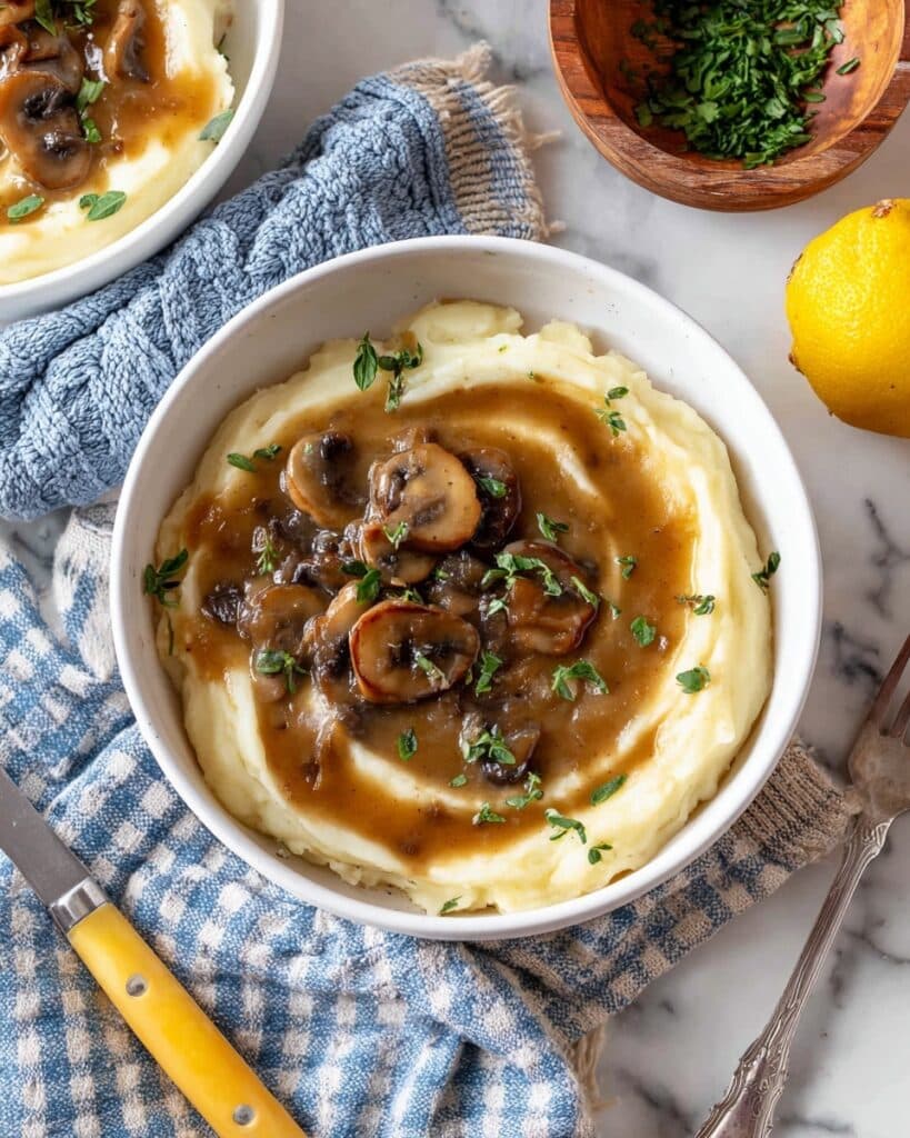 Creamy Vegan Mushroom Gravy for Mashed Potatoes Recipe