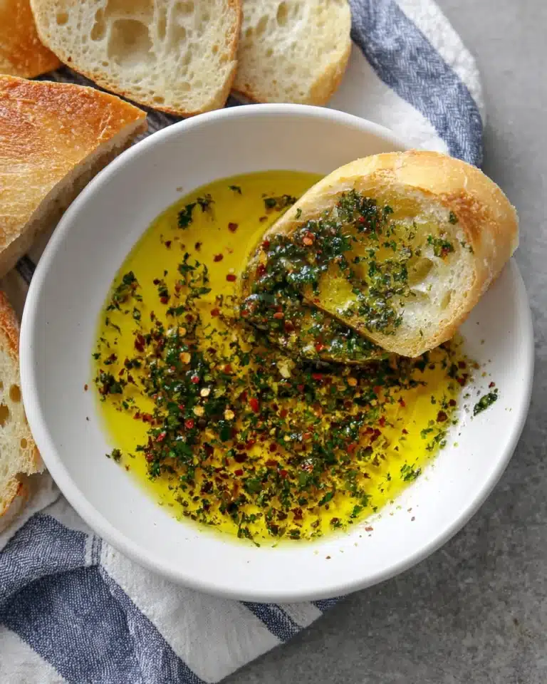 GARLIC HERB OLIVE OIL BREAD DIP Recipe