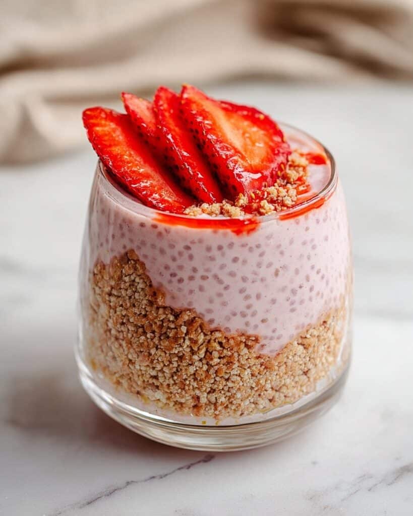Strawberry Crumble Chia Pudding Recipe