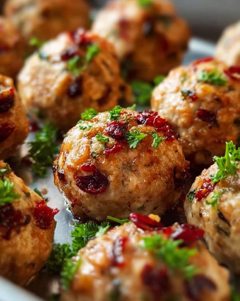 Festive Cranberry Turkey Stuffing Balls Recipe