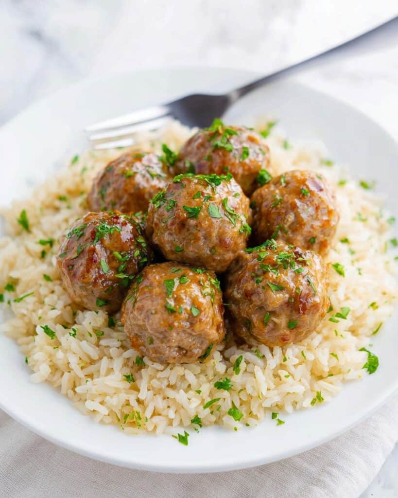Honey Garlic Baked Turkey Meatballs Recipe
