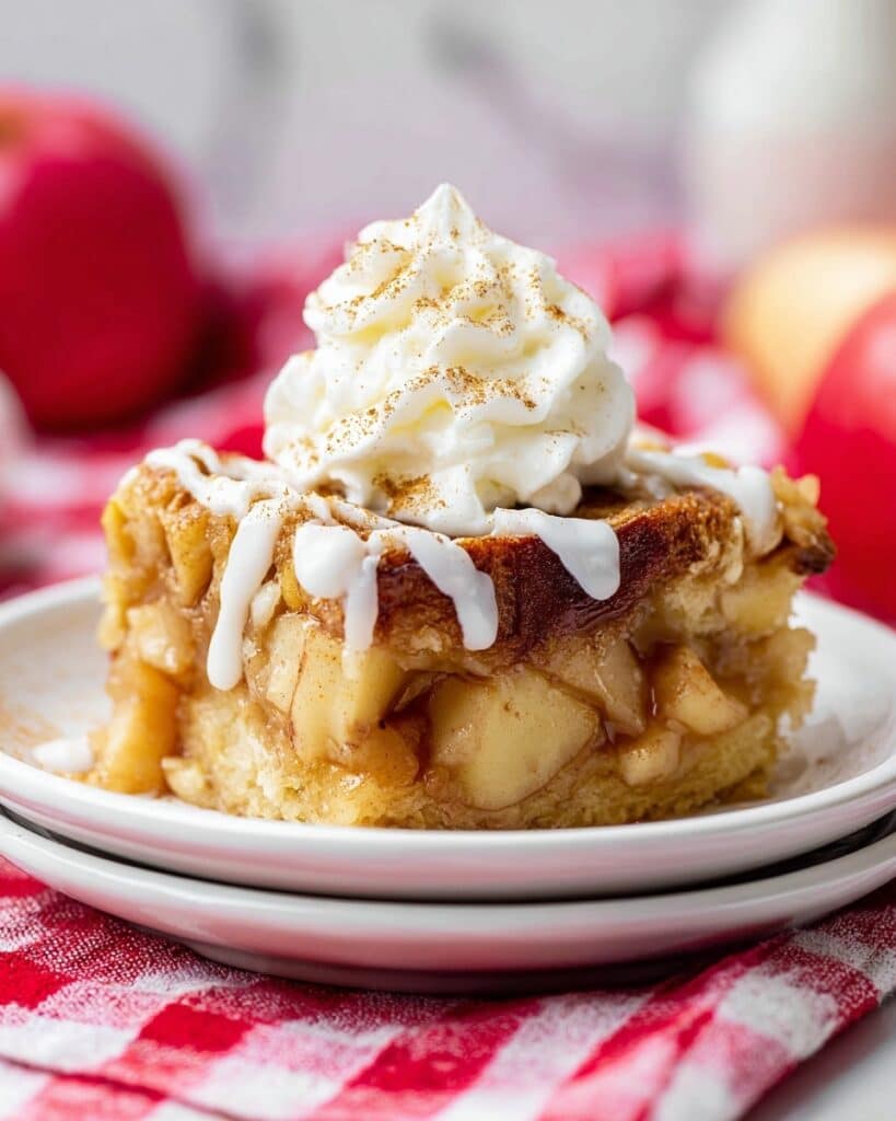 Crockpot Apple Pie Cinnamon Roll Casserole Recipe