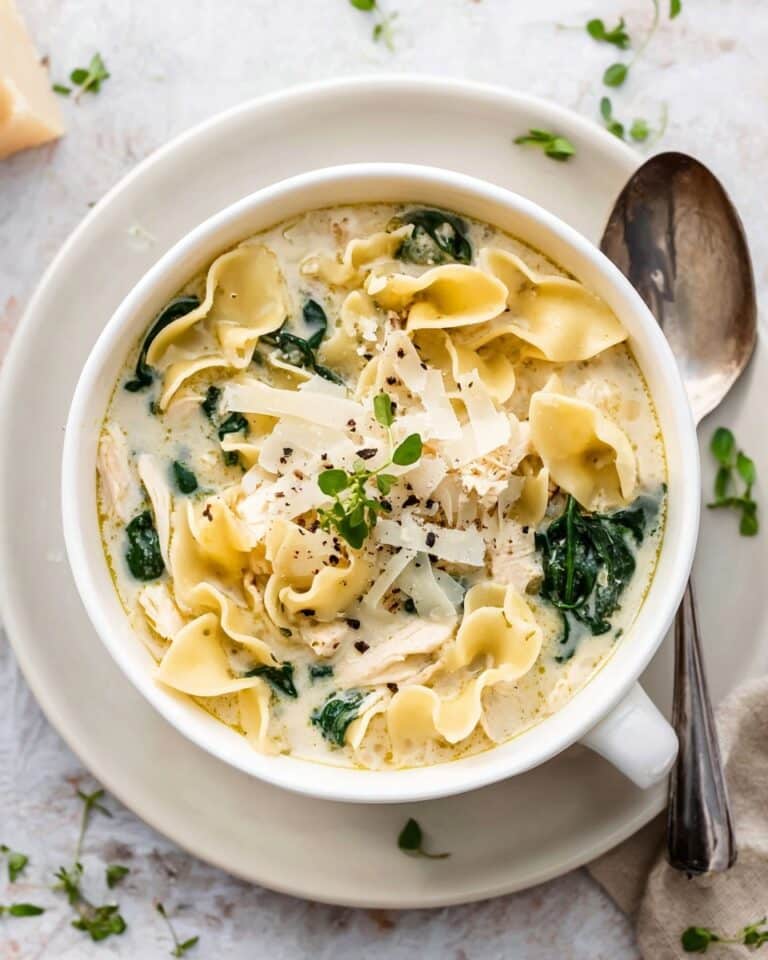 White Chicken Lasagna Soup Recipe