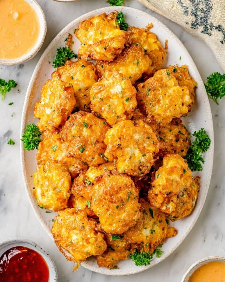 Cheesy Chicken Fritters Recipe