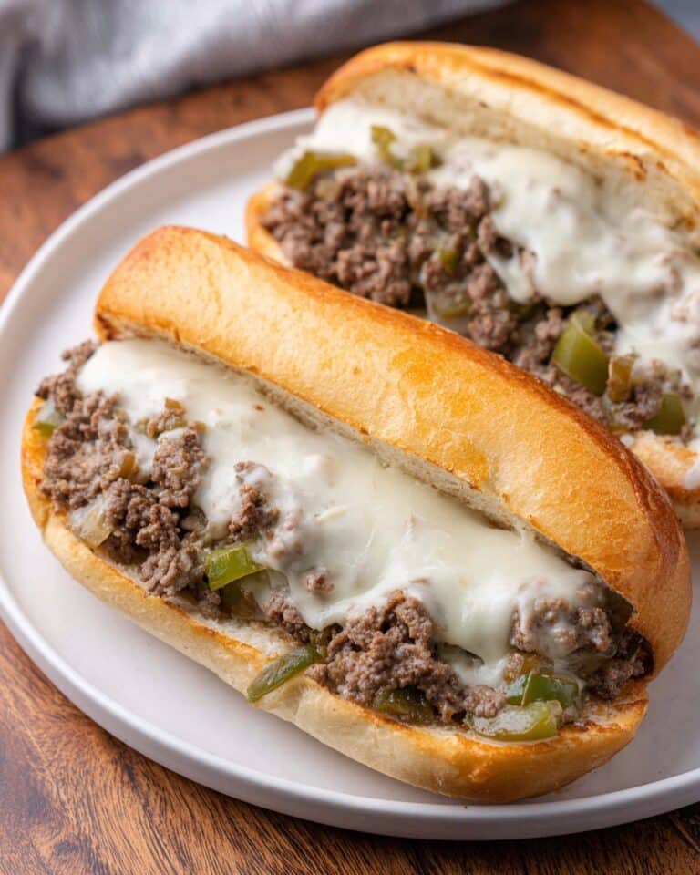 30-Minute Ground Beef Philly Cheesesteak Recipe