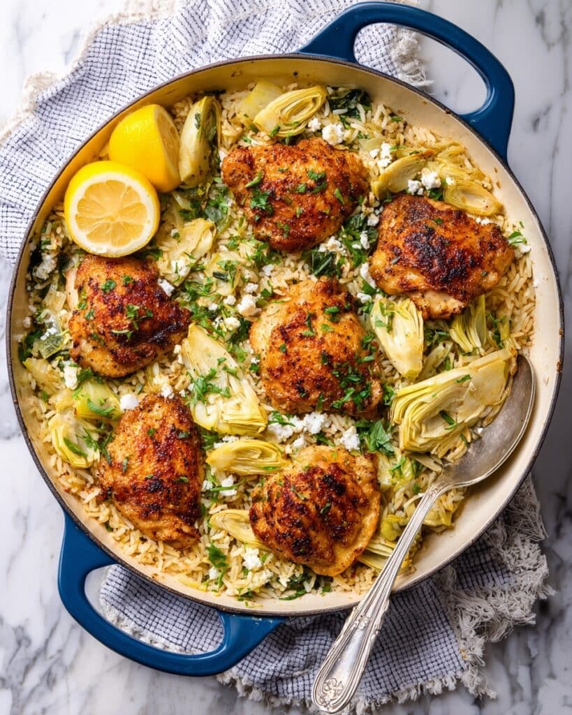 Spinach Artichoke Chicken and Rice Recipe