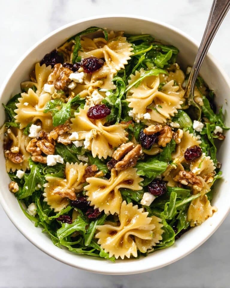 Cranberry Feta Bowtie Salad with Spinach Recipe