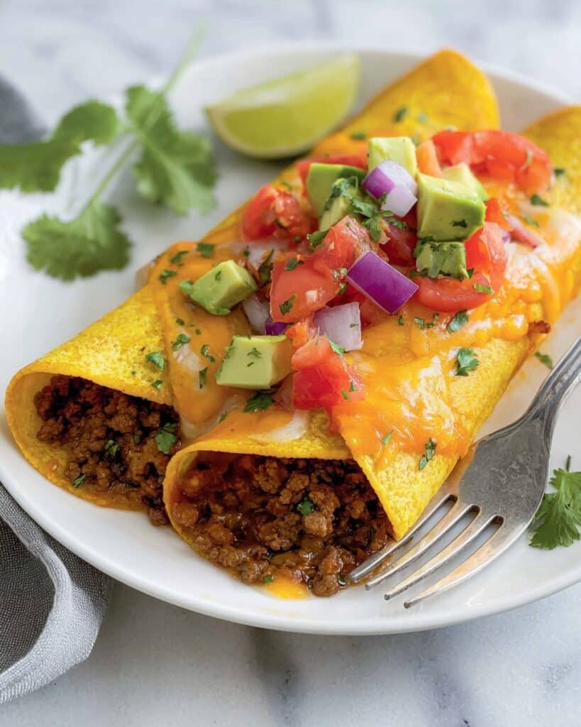 Easy Ground Beef Enchiladas Recipe