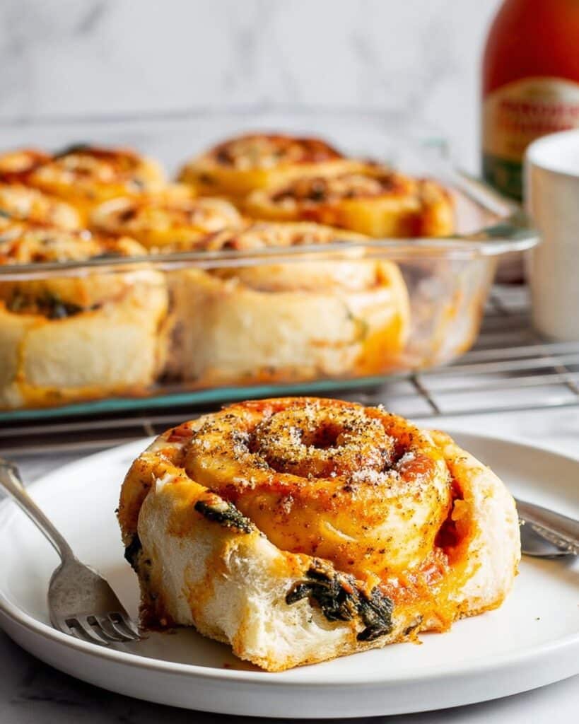 Vegan Caramelized Onion Spinach Pizza Rolls Recipe