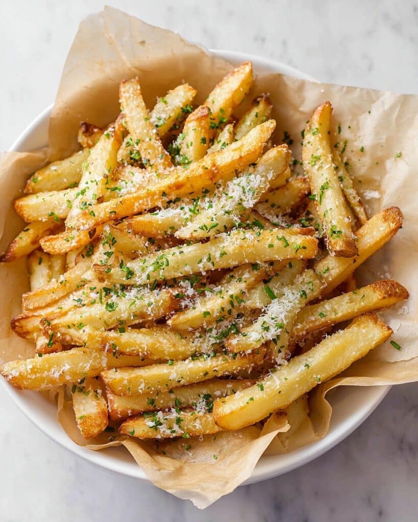 Garlic Parmesan Air Fryer Fries Recipe