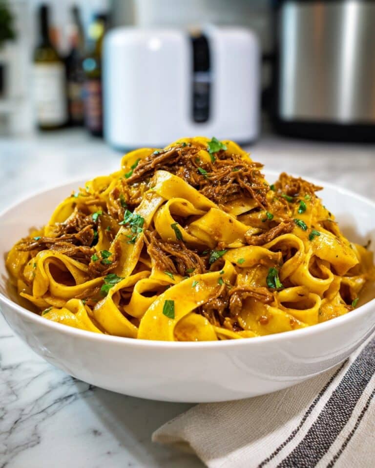 Crockpot Mississippi Beef and Noodles Recipe