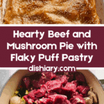 Chunky beef and mushroom pie Recipe