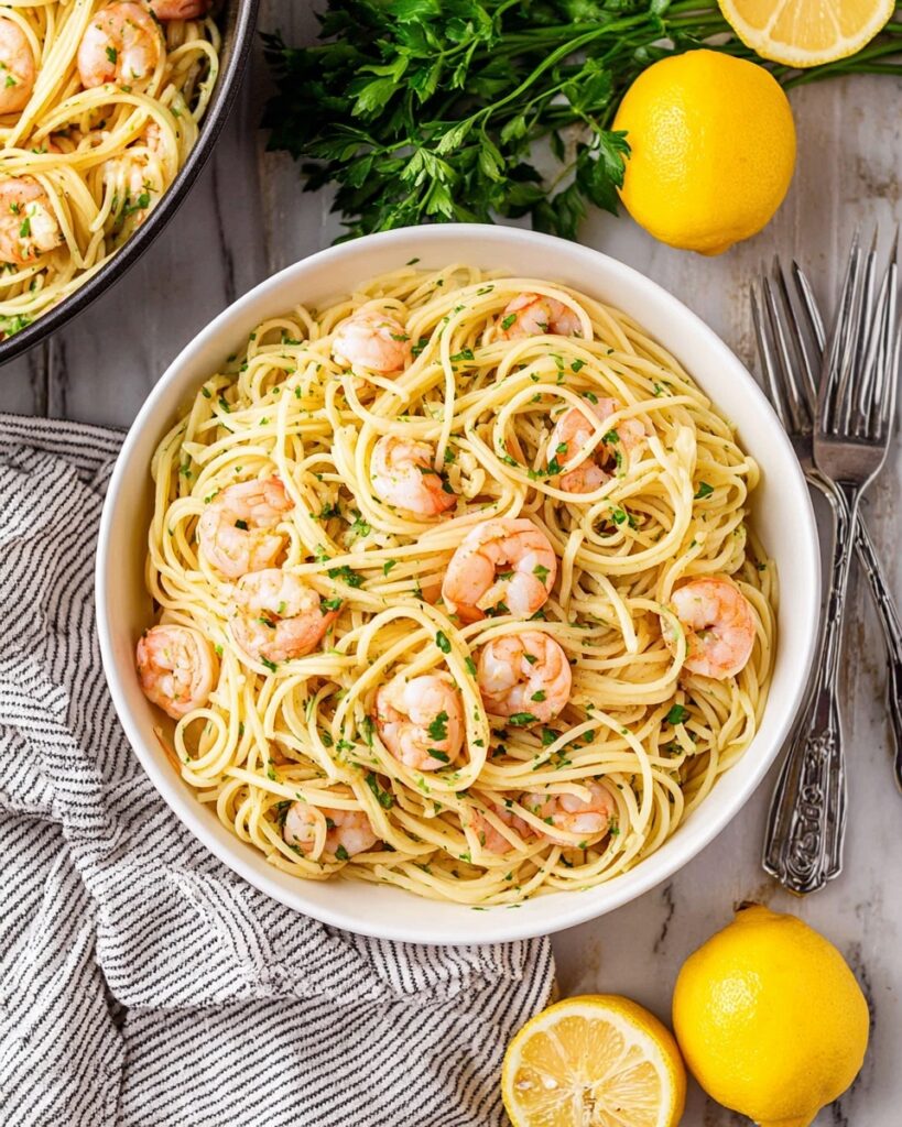 Lemon Butter Shrimp Linguine Recipe