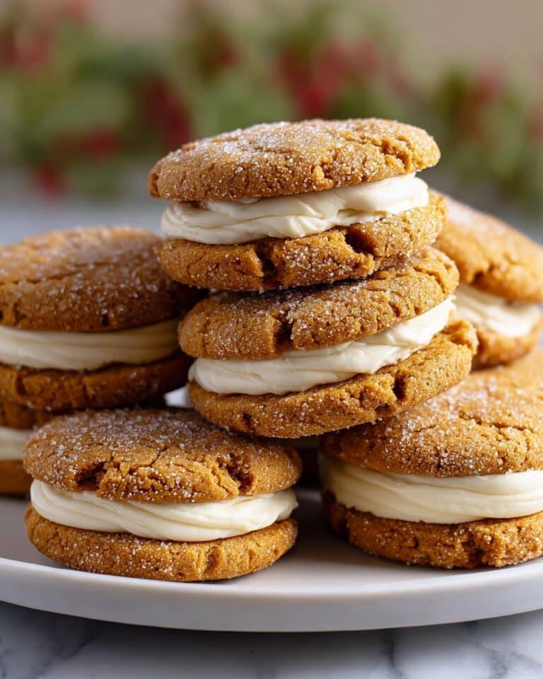 Gingerbread Sandwich Cookies with Vanilla Frosting Recipe