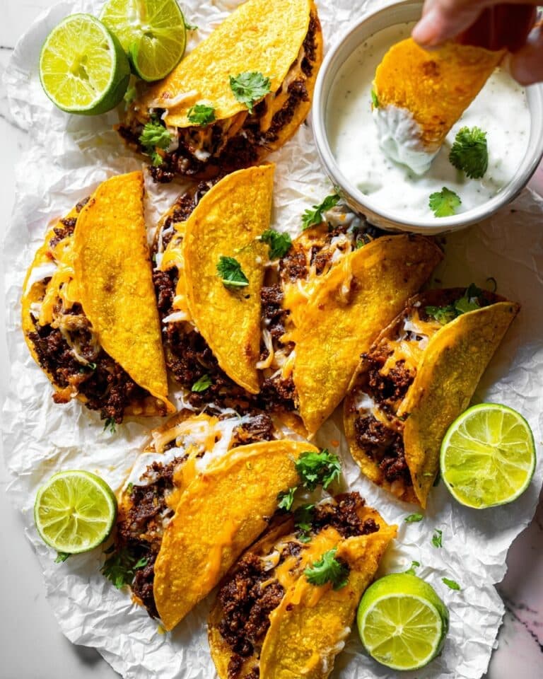 Cheesy Beef Sheet Pan Tacos Recipe
