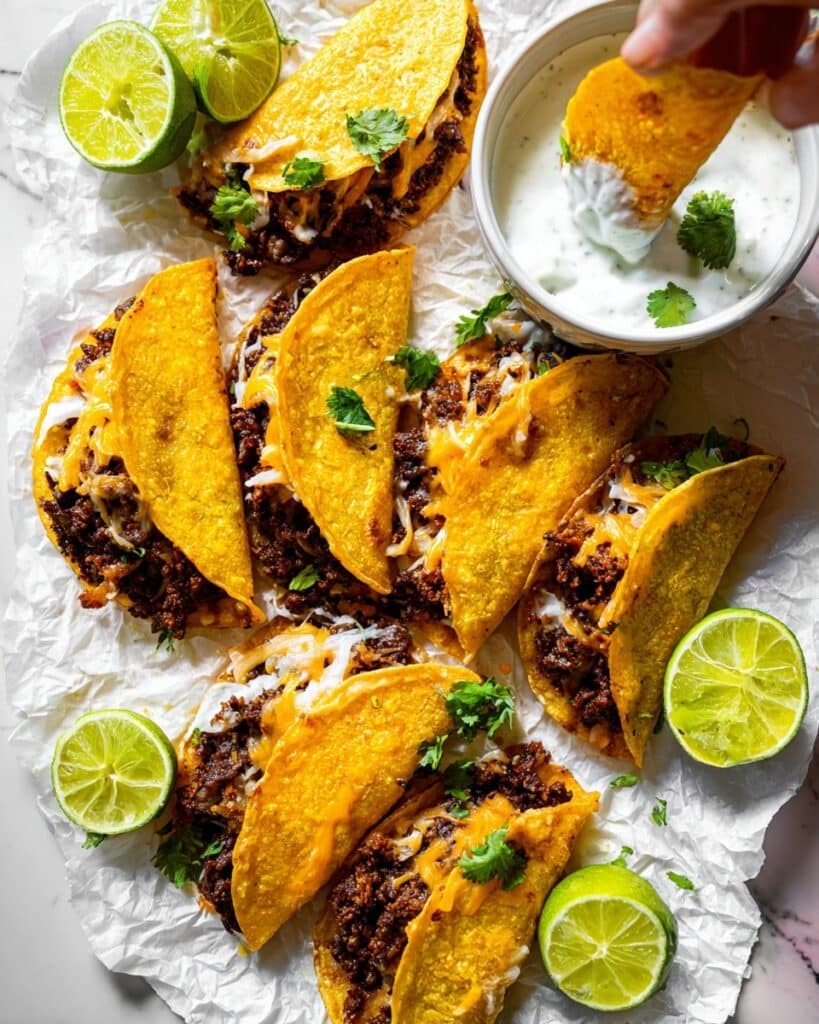 Cheesy Beef Sheet Pan Tacos Recipe