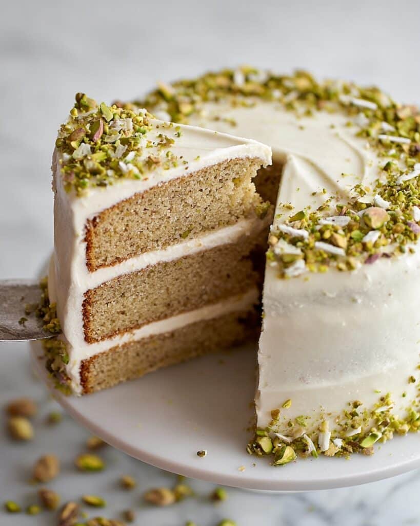 Pistachio Cake with Mascarpone Frosting Recipe