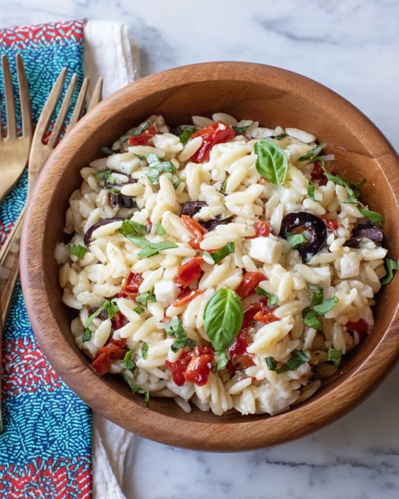 Orzo Salad with Sun-Dried Tomatoes and Feta Cheese Recipe
