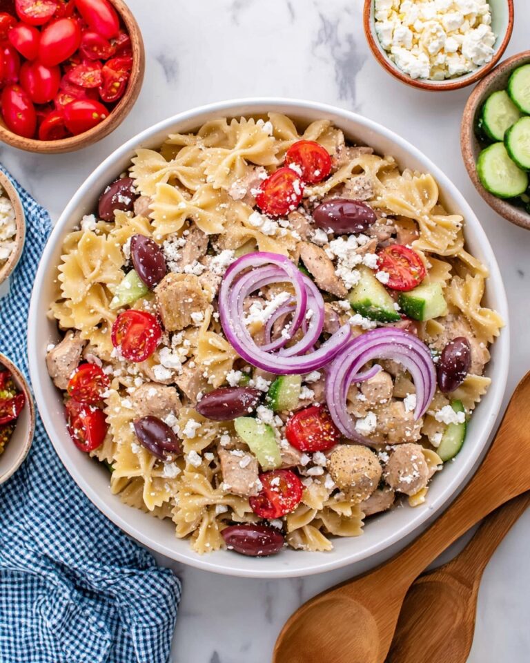 Greek Pasta Salad with Chicken Recipe