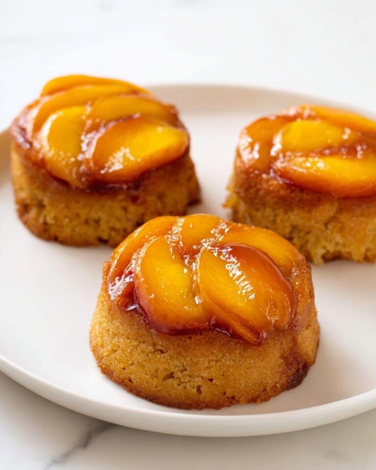Mini Peach Upside Down Cakes Recipe