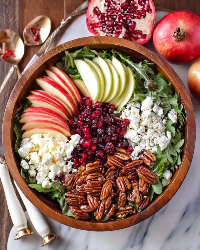 Autumn Honeycrisp Apple Candied Pecan Salad Recipe