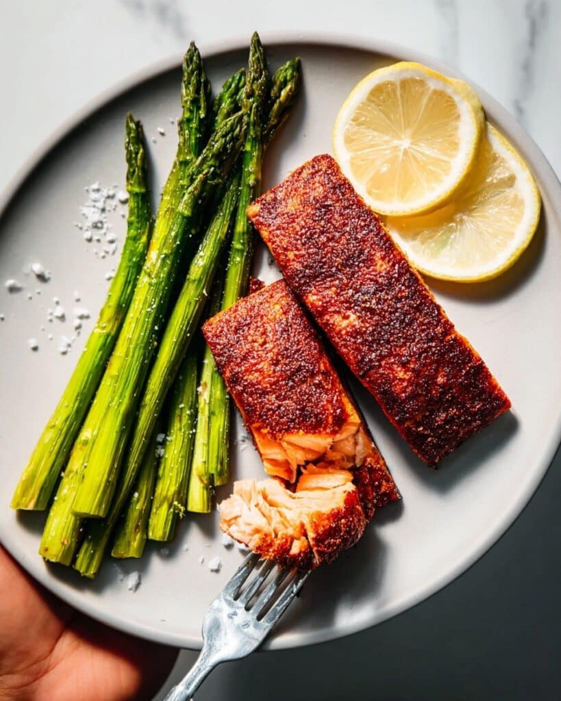 Air Fryer Salmon & Asparagus Recipe