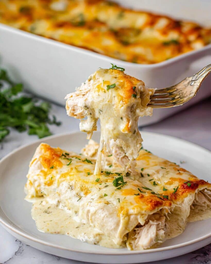 White Chicken Enchiladas Recipe