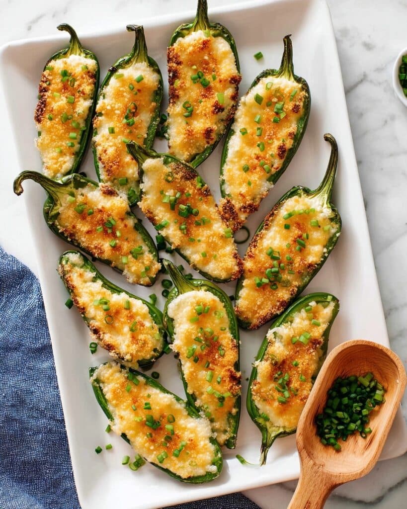 Baked Jalapeño Poppers with Greek Yogurt, Cheddar, and Chives Recipe