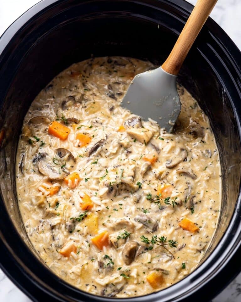 Slow Cooker Mushroom Wild Rice Soup Recipe