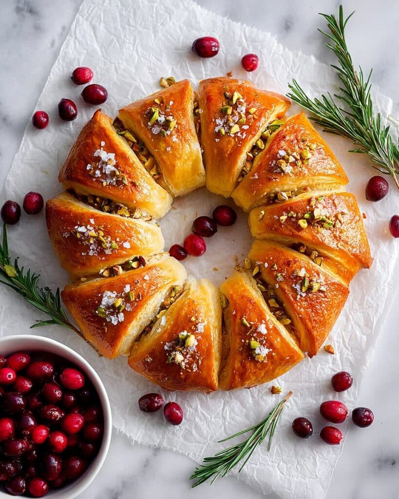 Cranberry Brie Wreath Recipe