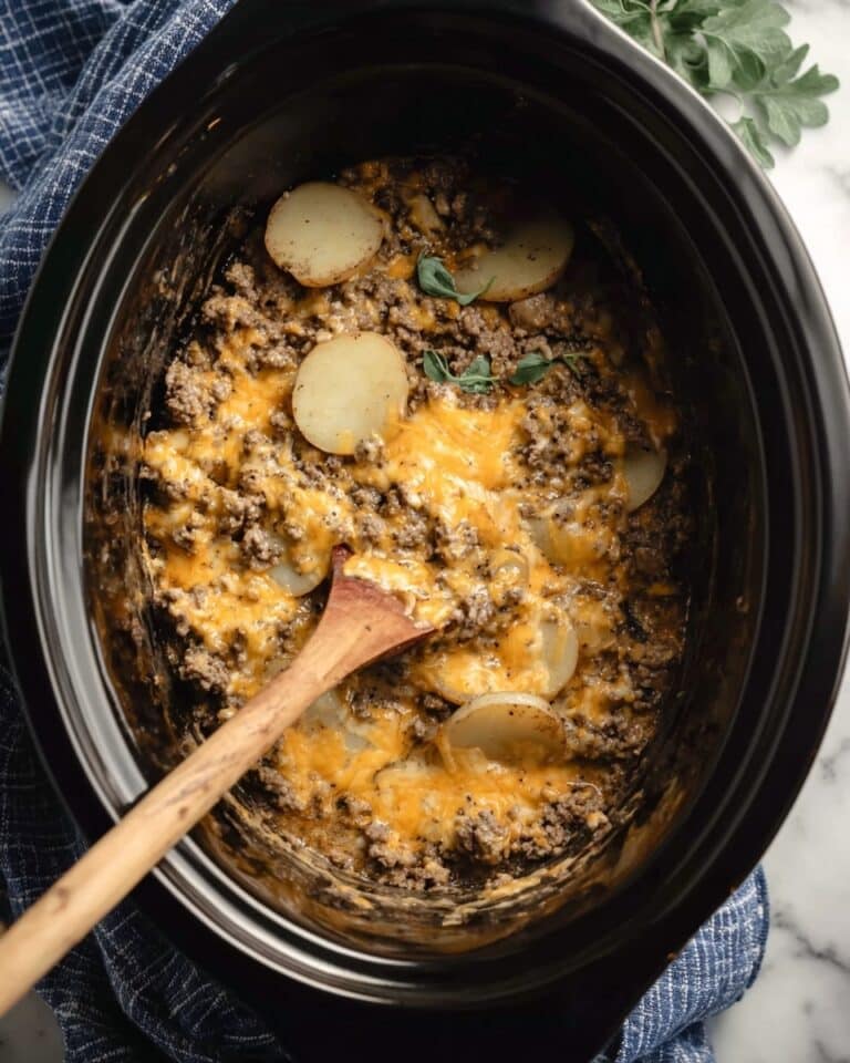Crock Pot Hamburger Potato Casserole Recipe