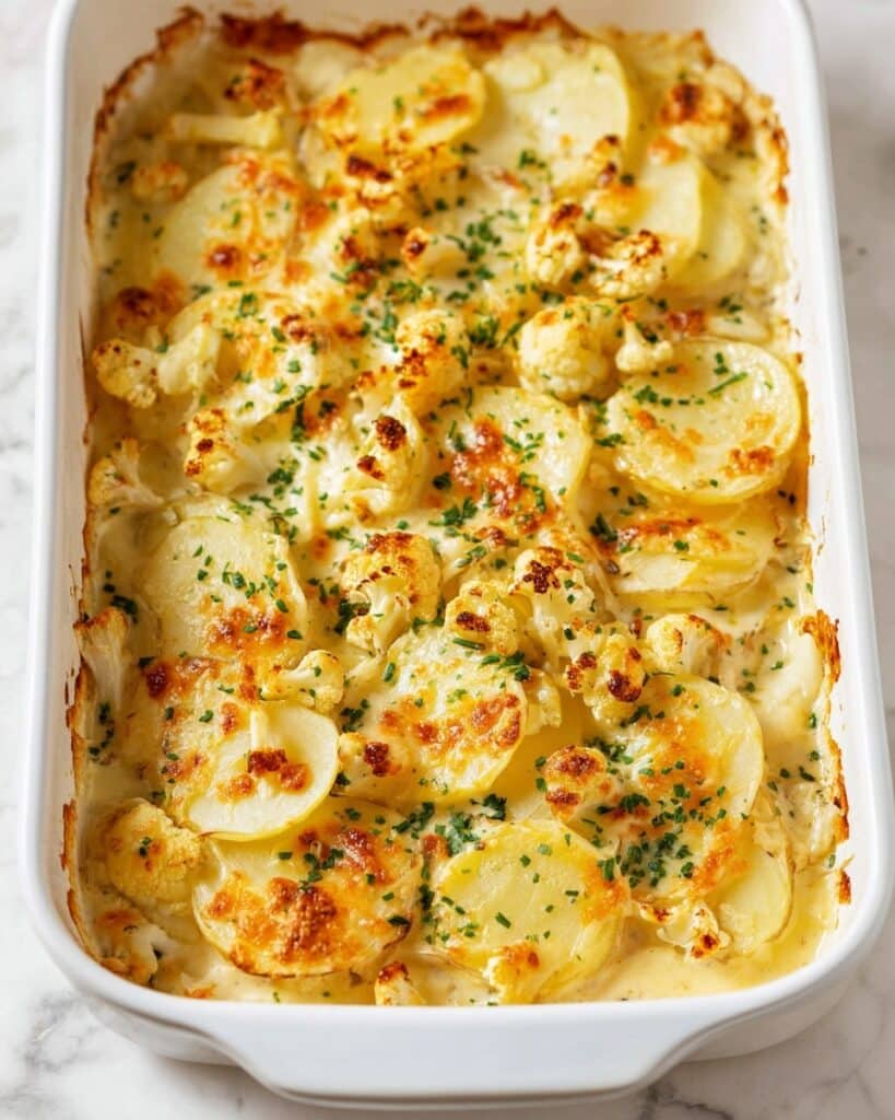 Cauliflower Potato Bake with Cream Recipe