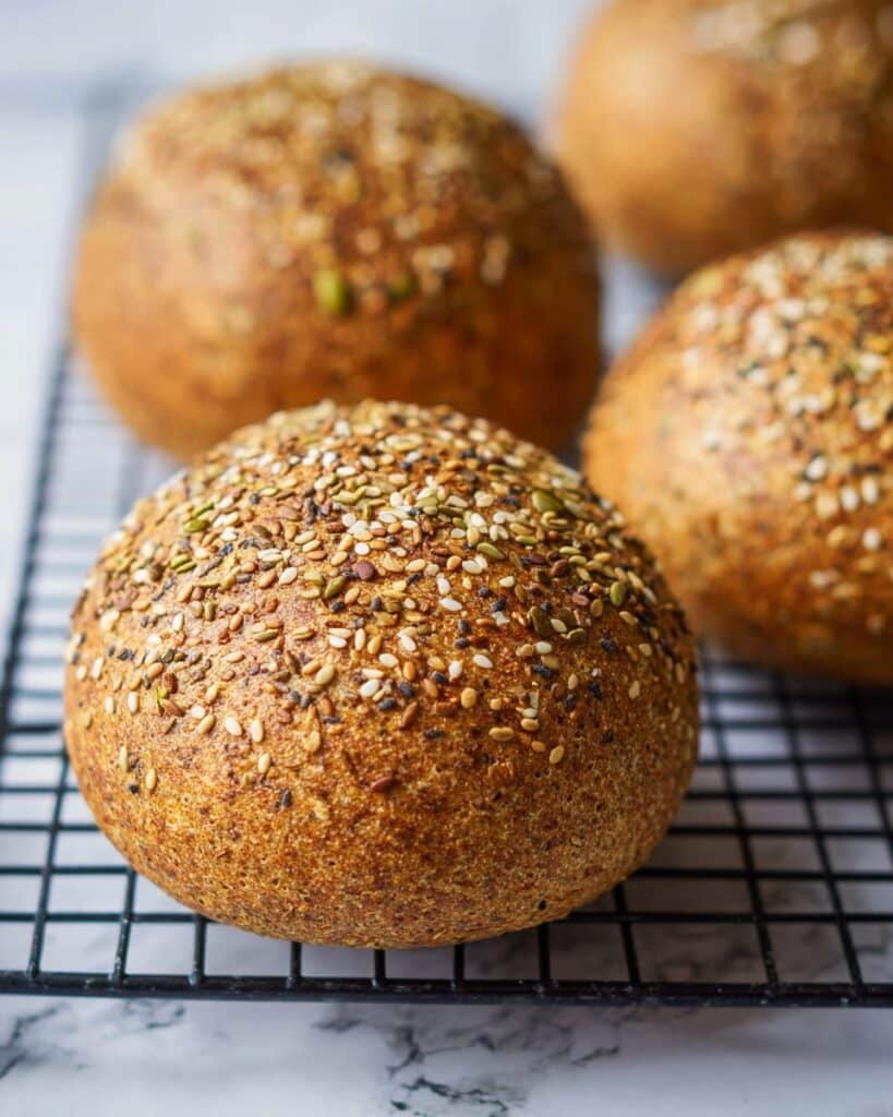 Gluten-Free Paleo Seed-Loaded Bread Rolls Recipe