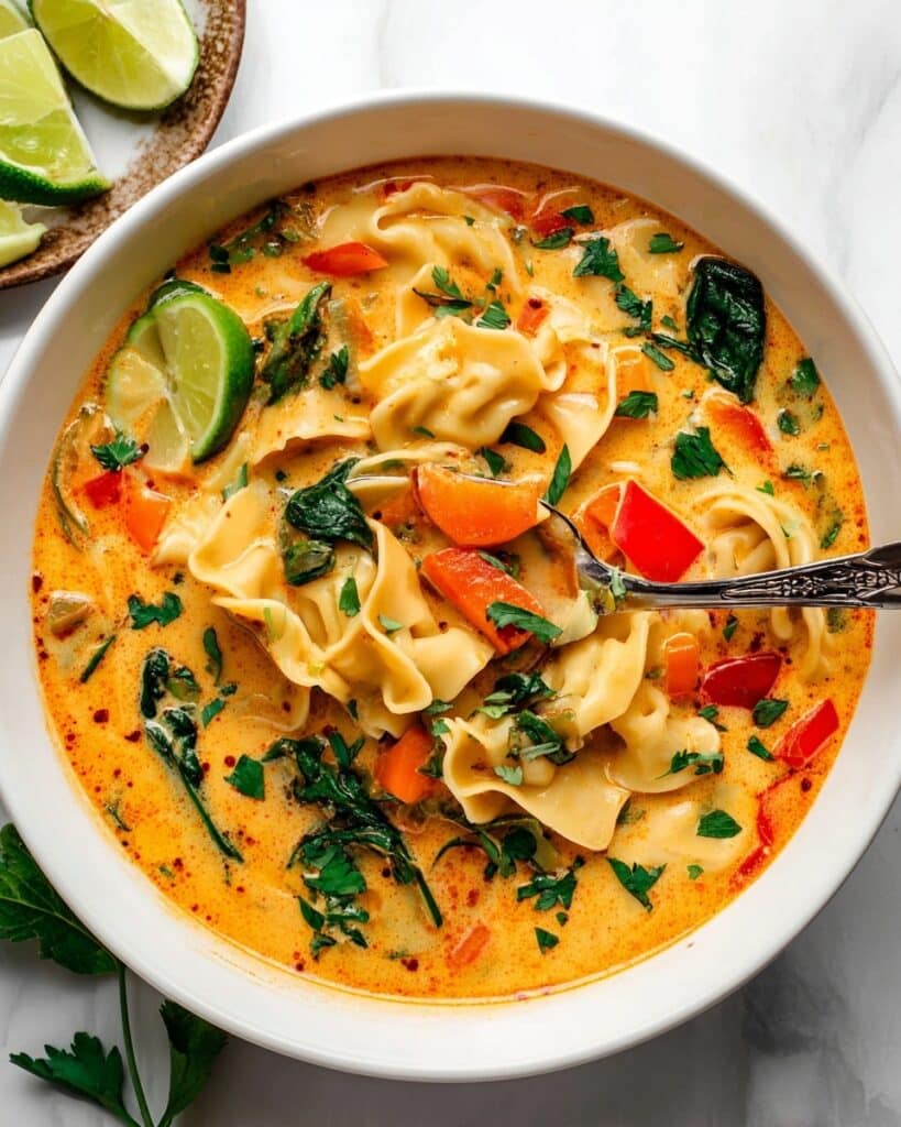 Thai Red Curry Potsticker Soup Recipe