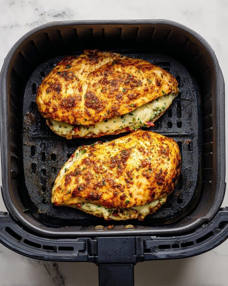 Air Fryer Stuffed Chicken Breast with 3 Cheese Filling Recipe