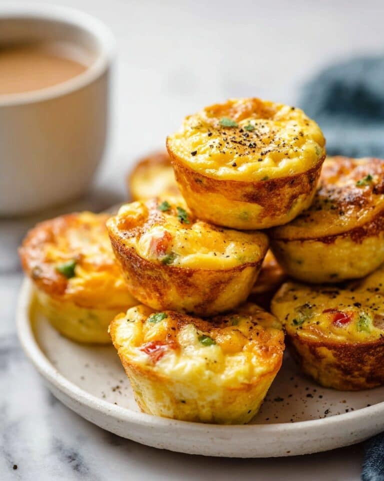 Oven-Baked Ricotta Egg Bites with Peppers and Onions Recipe