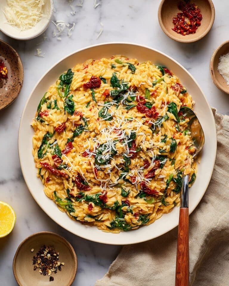 Creamy Sun-Dried Tomato and Spinach Orzo Recipe