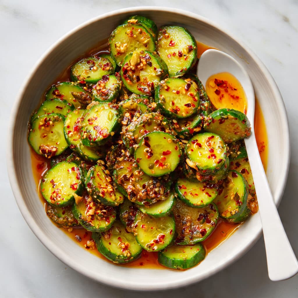 Peanut Chili Crisp Cucumber Salad Recipe