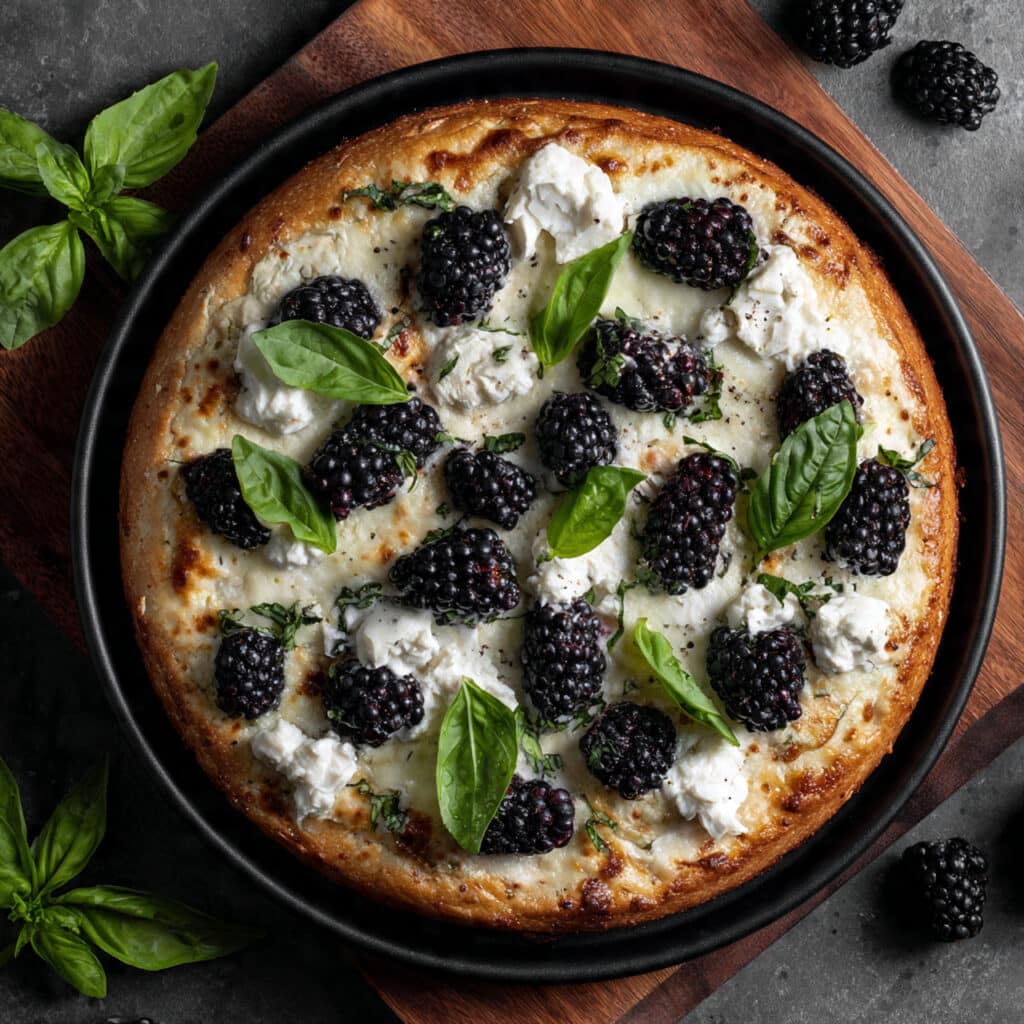 Blackberry Basil Ricotta Pizza Recipe