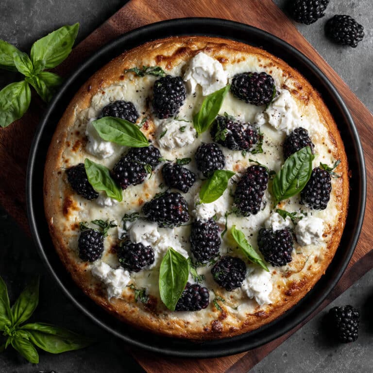 Blackberry Basil Ricotta Pizza Recipe